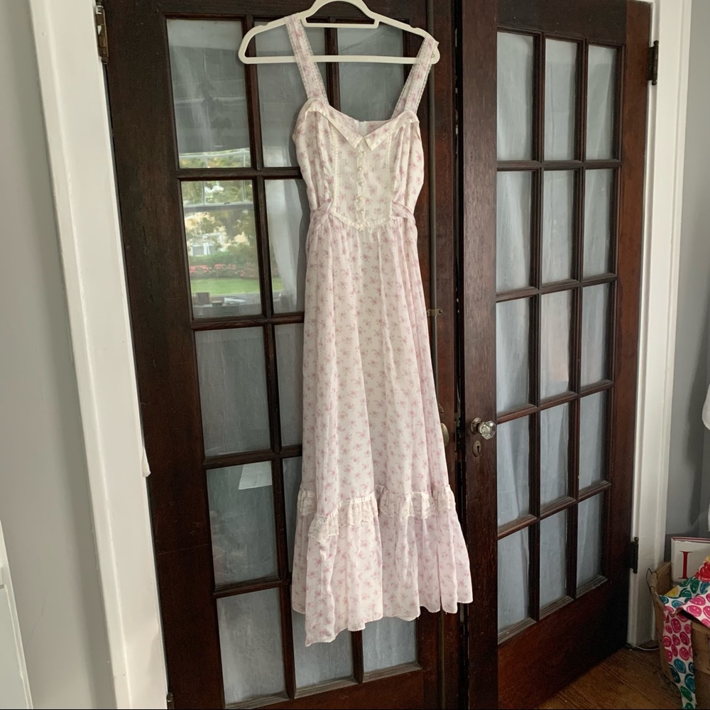 Gunne Sax Perfect Condition floral Maxi Dress 1970